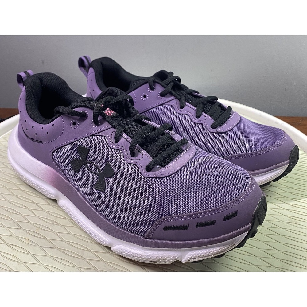 Under Armour Womens Charged Assert 10 Purple&White Sneakers‎  Athletics Sz. 11